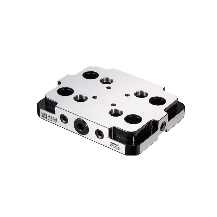 Zero point rectangular master plate for CNC machine table positioning