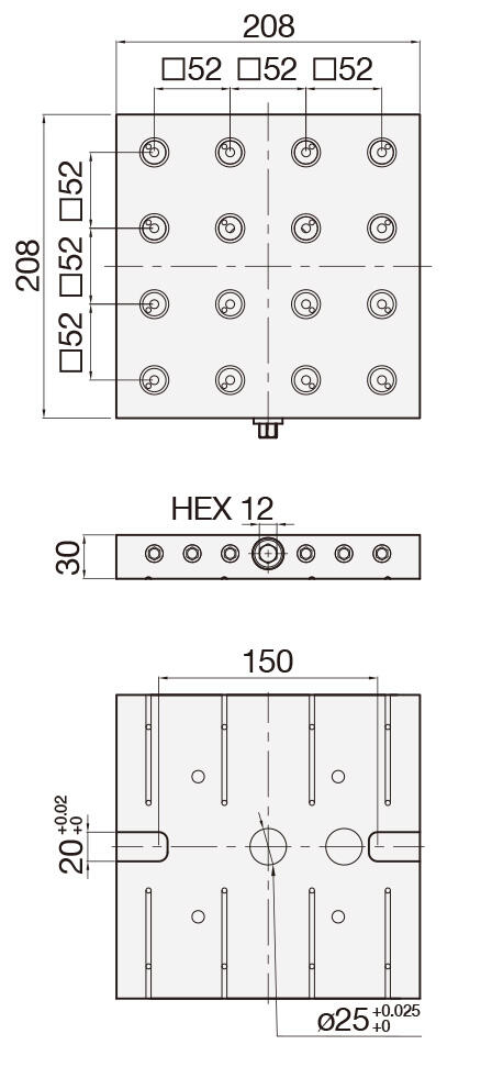 zero point clamping system_ RECTANGULAR MULTI PLATE/ GRID PLATE_ 8026